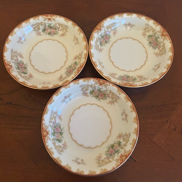 Noritake Cardinal Pattern 98829, Set of 3 Berry Bowls, small dessert bowls - Picture 6 of 12